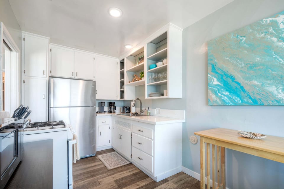Bright kitchen with modern coastal design