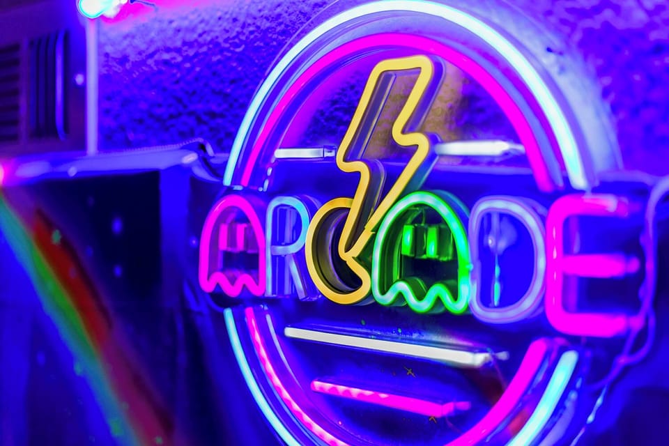 Game Room! Play hundreds of classic games on two retro-style multi-game arcades.