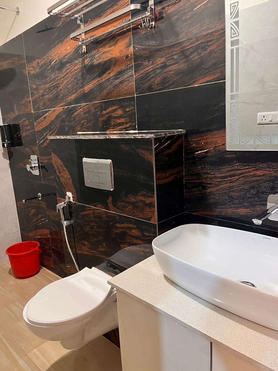 Double Room, Balcony, City View | Bathroom | Shower, free toiletries, slippers, towels
