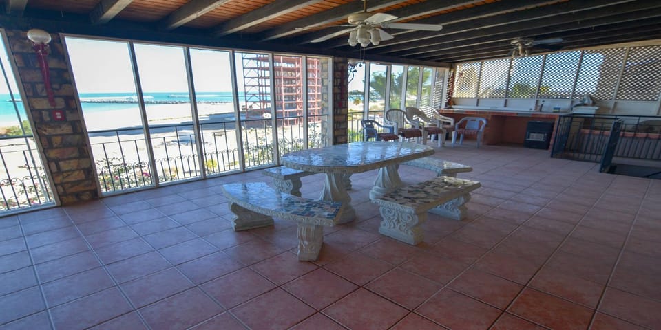 Enjoy stunning Sea of Cortez views right from the patio at Casa Barber vacation rental in San Felipe Baja California — the perfect spot for morning coffee or sunset drinks.