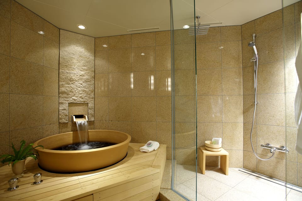 Mt. Zao Suite, Mountain View | Bathroom | Shower, hair dryer, slippers, electronic bidet