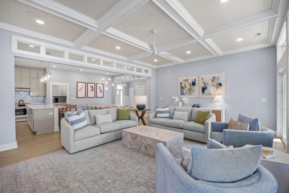 Second Level Living Area with Sound Views