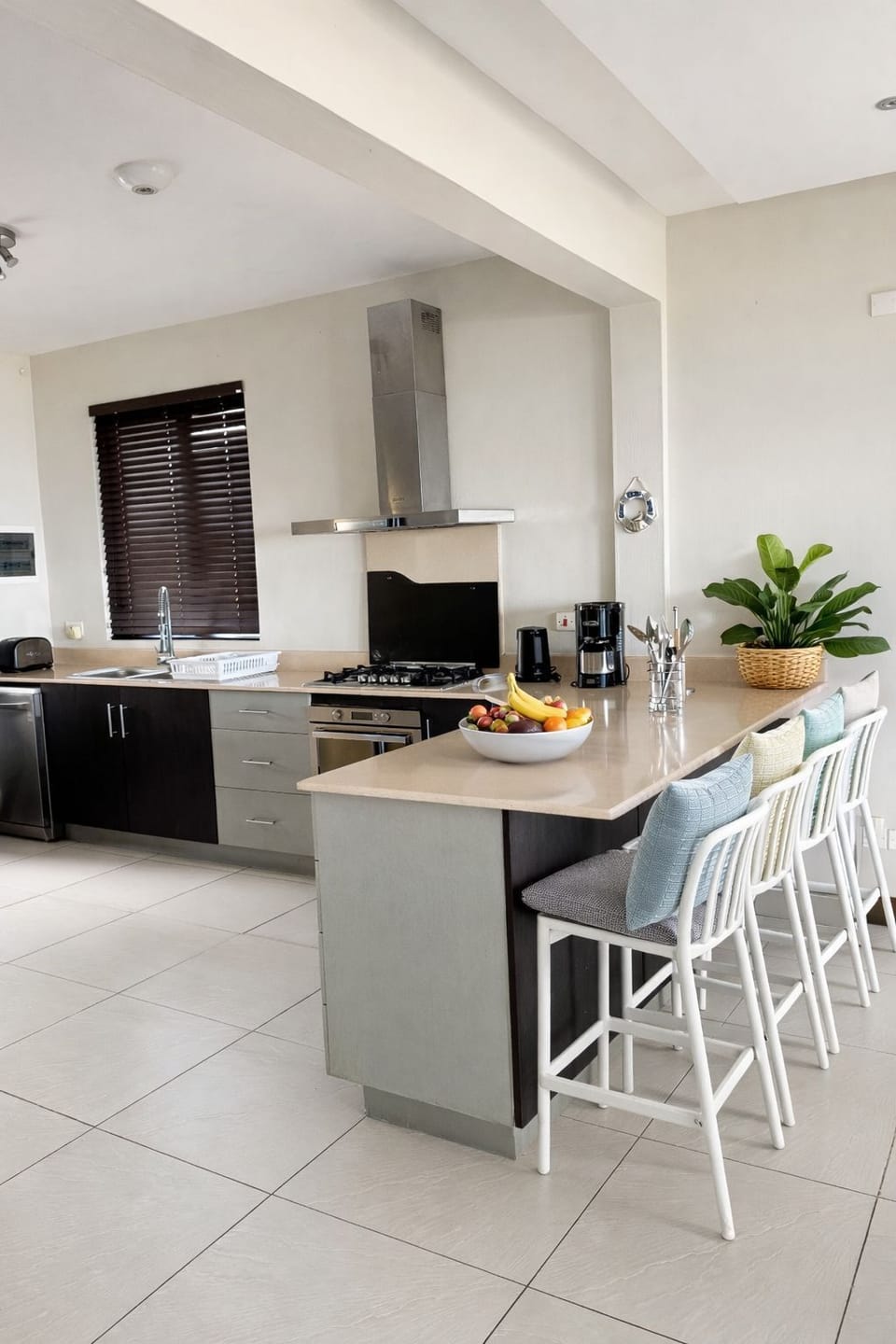 Sea Front Ground Floor Luxury Villa | Private kitchen | Highchair