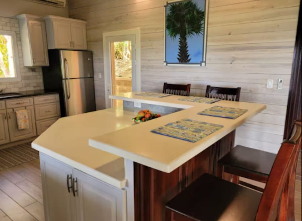 Kitchen island with seating area