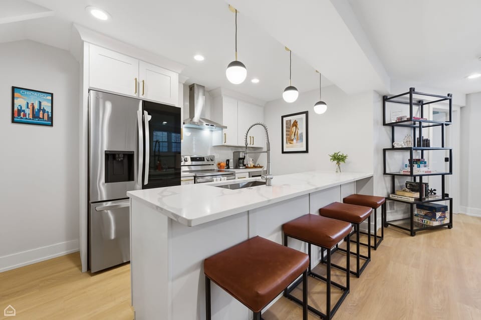 Indoors, Kitchen, Appliance, Refrigerator, Dining Table