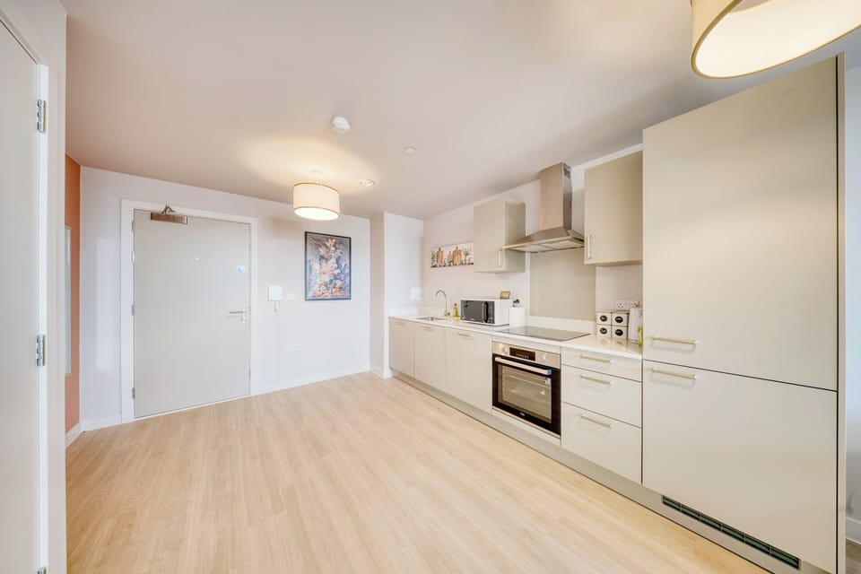 Luxury Apartment, 1 King Bed with Sofa bed, Non Smoking, Kitchenette | Private kitchen | Full-size fridge, microwave, oven, toaster