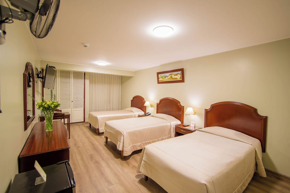 Comfort Triple Room, City View | Premium bedding, minibar, in-room safe, desk