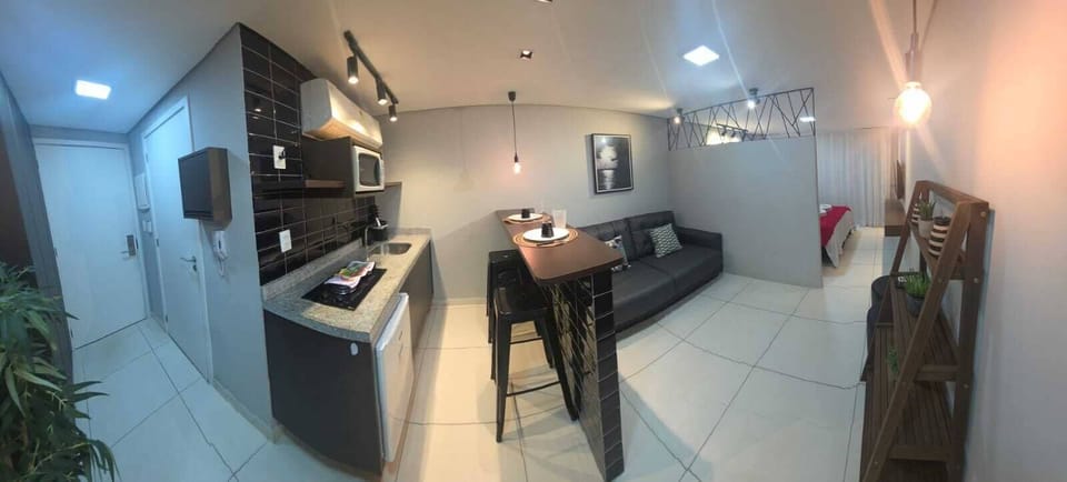 Classic Apartment | Private kitchen | Mini-fridge, microwave, stovetop, cookware/dishes/utensils