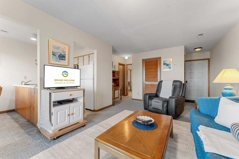 Curl up in the inviting living room & enjoy a movie night at home​