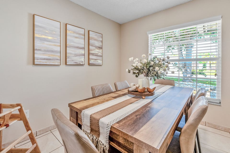 Dining table and high chair