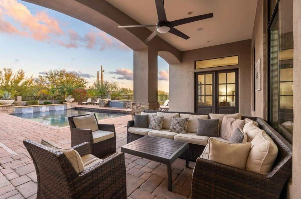 Covered patio perfect for late night chats
