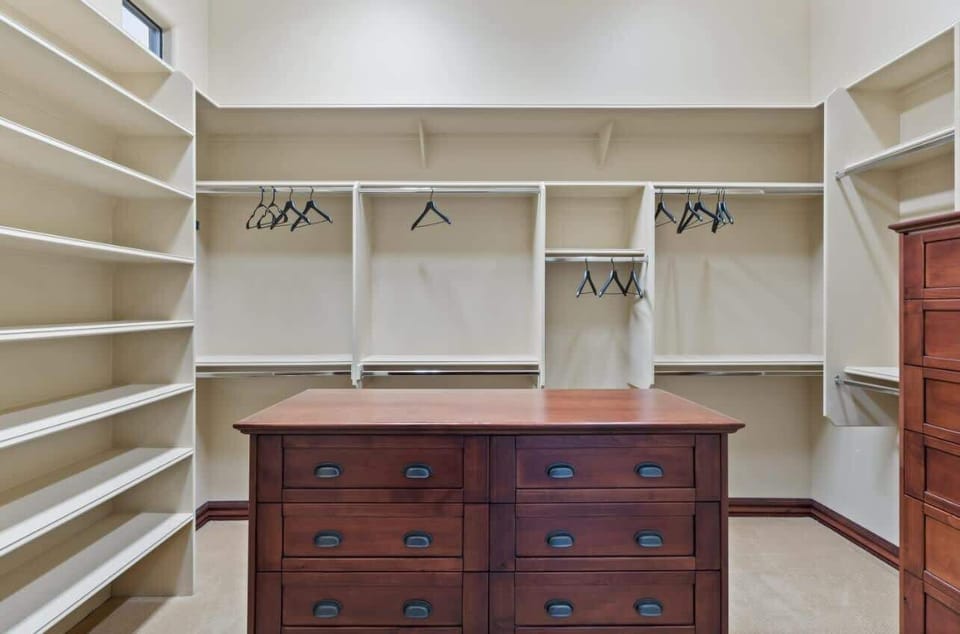 Closet space for everyone, no fighting
