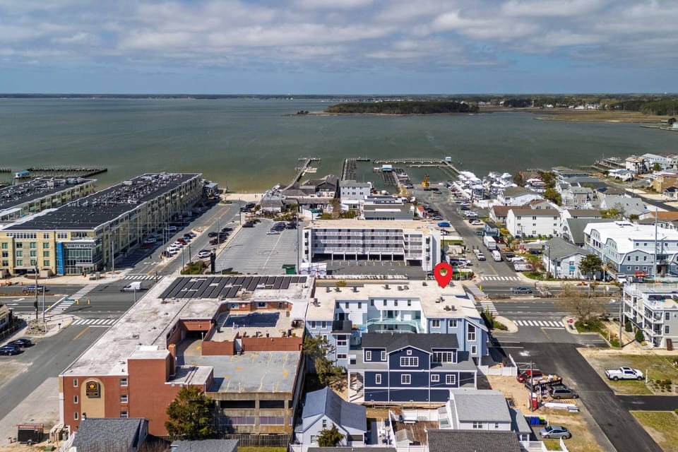 Looking West toward the Bay in the heart of Dewey Beach