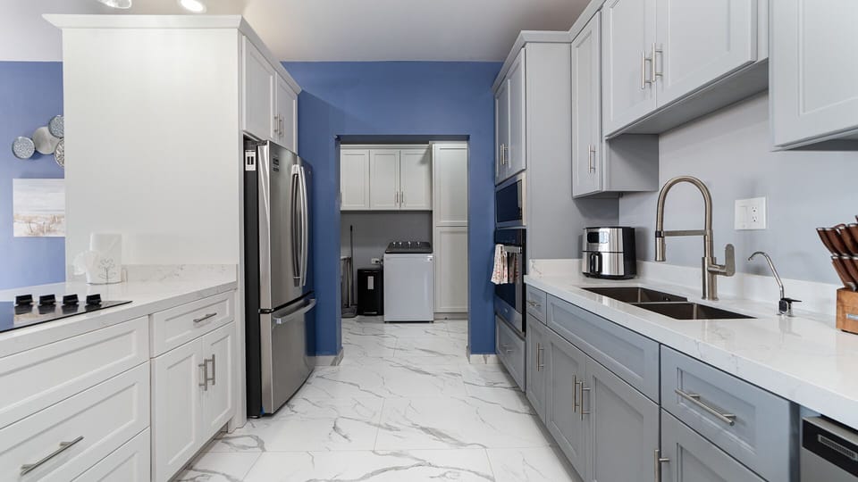 the kitchen