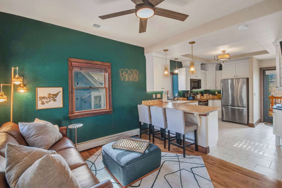 Open concept living room and dining area.