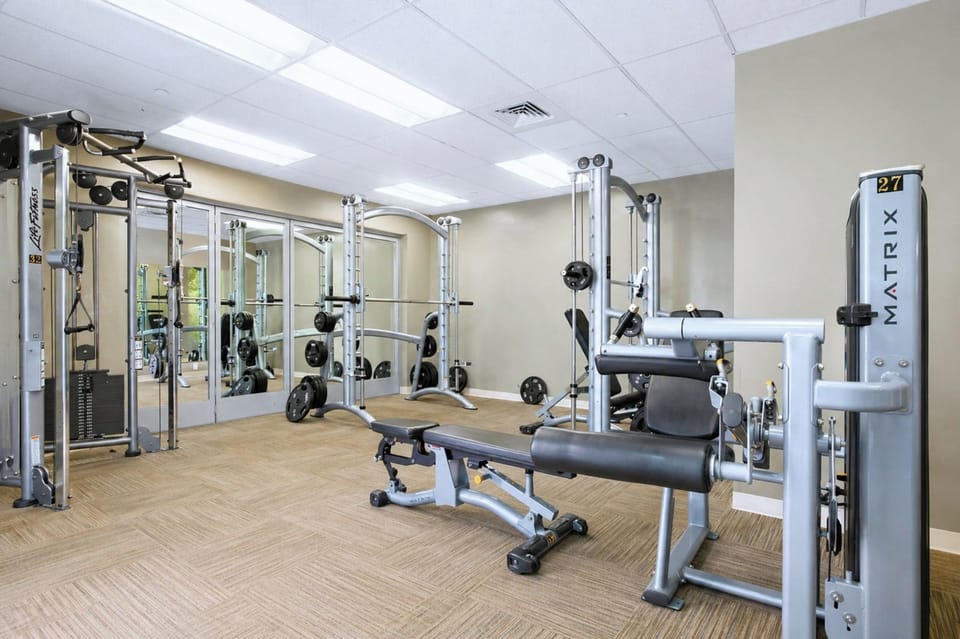 Stay active with our fully equipped fitness center, featuring state-of-the-art machines. Your workout with a view has never been better.