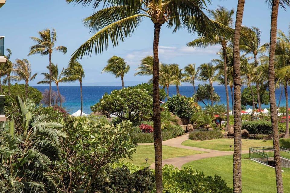 Ocean breeze, swaying palms, vibrant gardens, pure tropical paradise bliss HKH-236