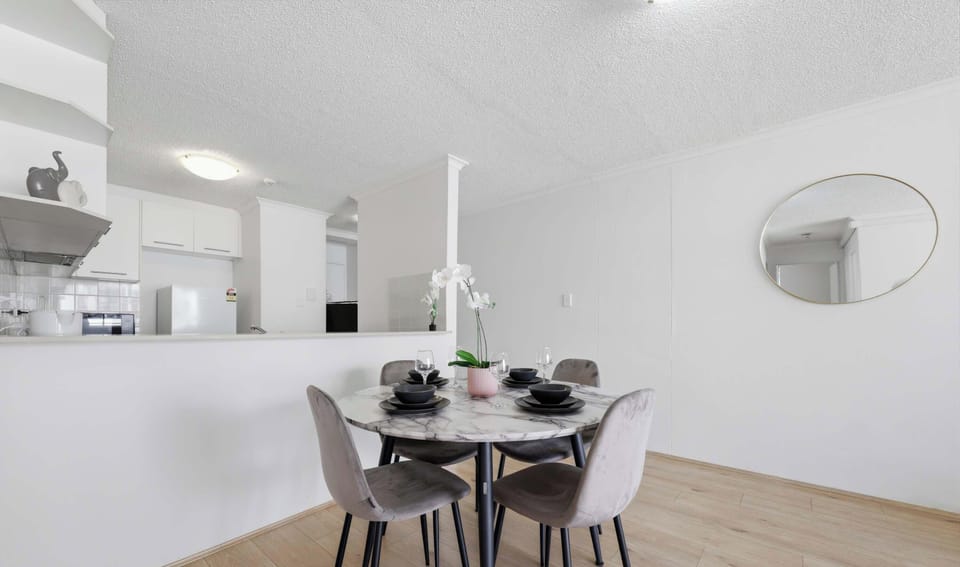 Open-plan dining and living space