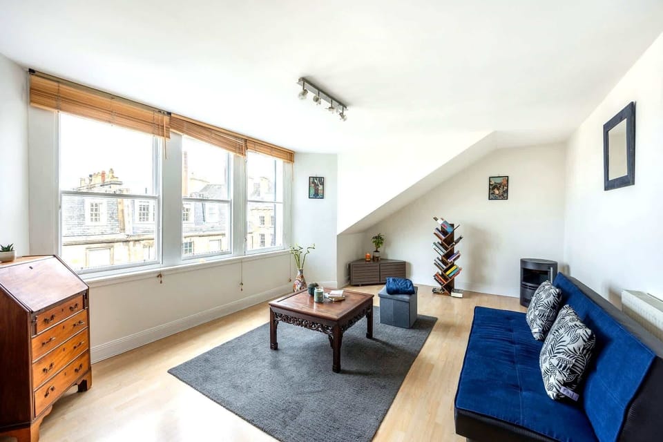 The open-plan living and dining area