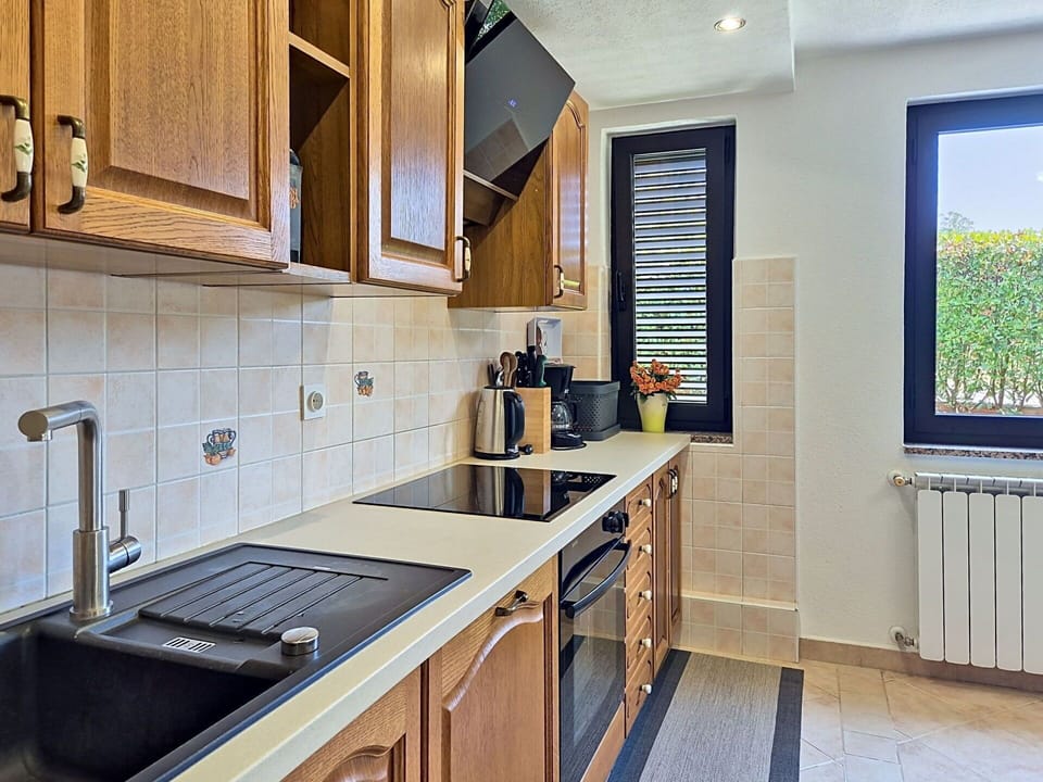 Kitchen, Countertop, Kitchen Appliance, Major Appliance, Wood, Cabinetry, Kitchen Sink, Interior Design, Flooring, Kitchen Stove