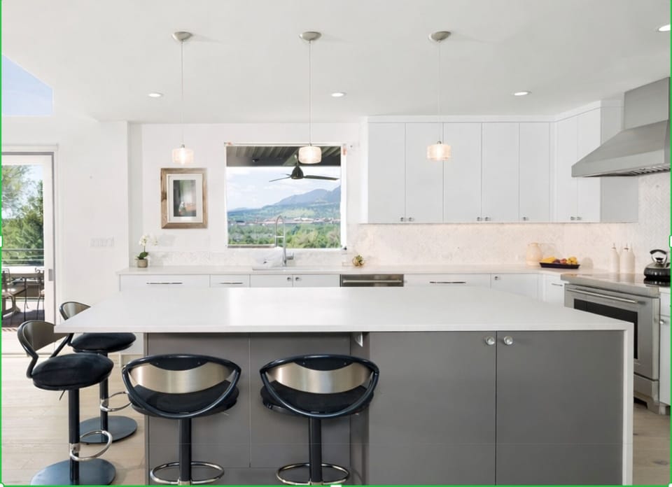 Kitchen with view