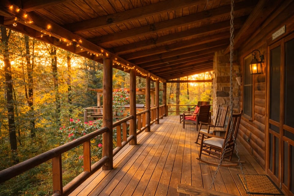 Peaceful back porch at Buckeye Trail