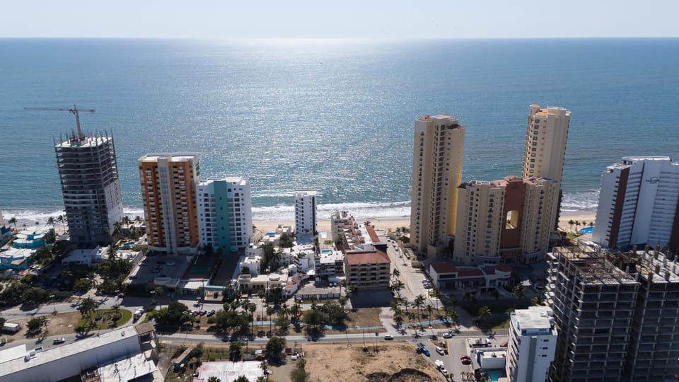 Sunlit cityscape and amazing ocean views from the complex.