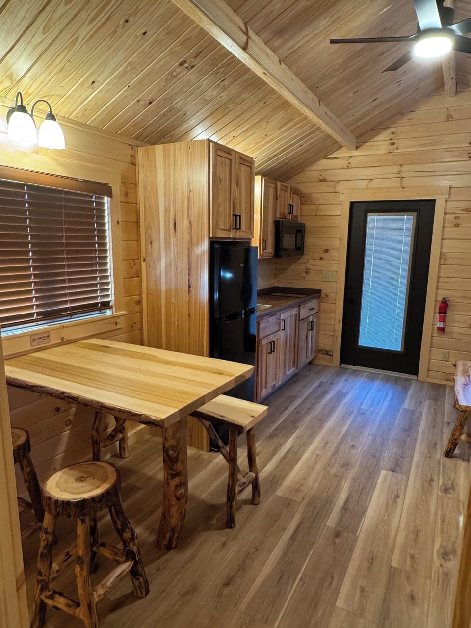 Kitchen area and dining table