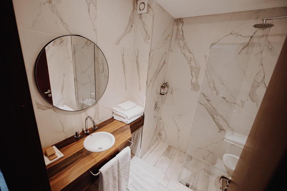 Indulge in spa-like routines at a sleek vanity.