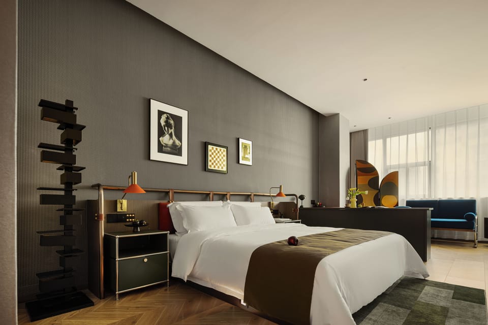Design Double Room, City View | Hypo-allergenic bedding available, desk, blackout drapes, soundproofing