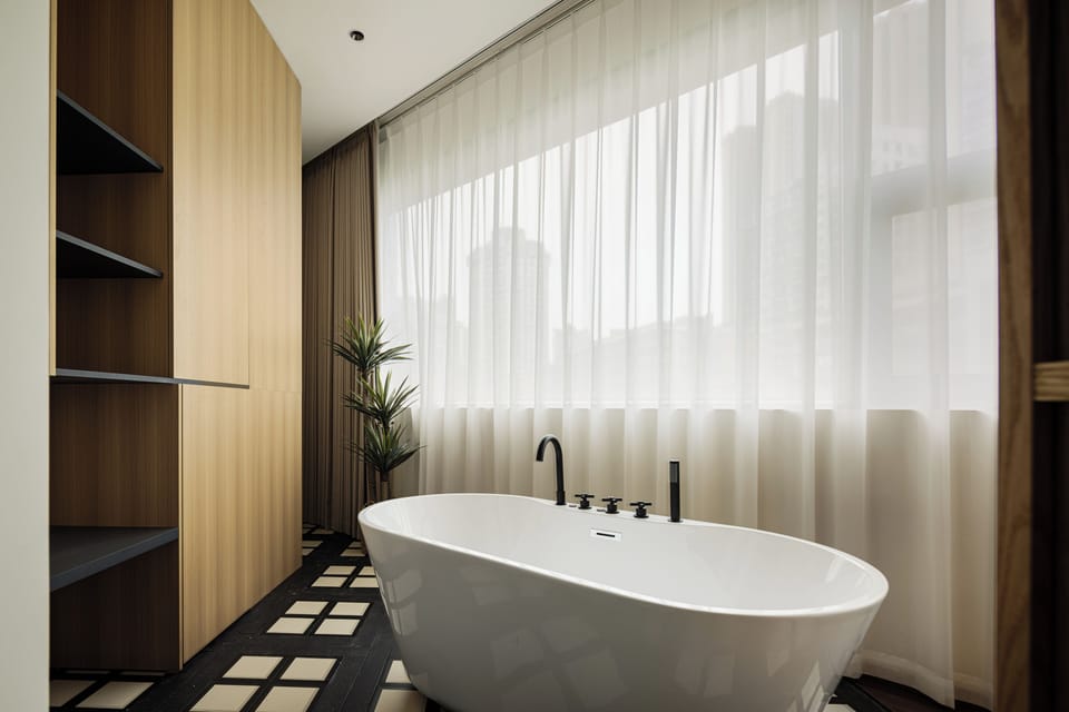 Panoramic Double Room, City View | Bathroom | Free toiletries, hair dryer, slippers, towels