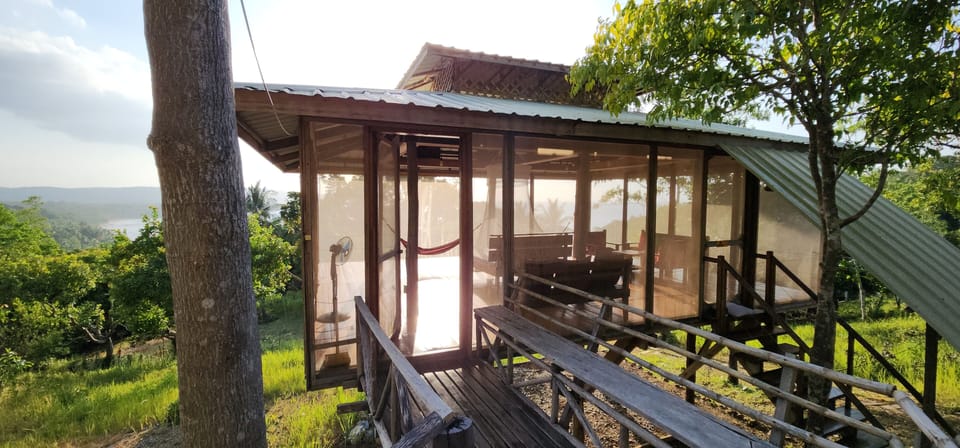 View from the back of the suite with stunning natural scenery.   