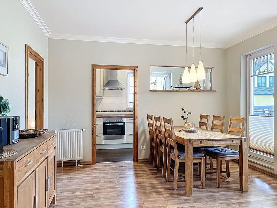 Furniture, Interior Design, Flooring, Floor, Wood, Wood Flooring, Ceiling, Table, Room, Kitchen & Dining Room Table