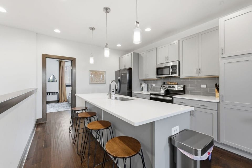 Create unforgettable meals in this beautifully designed, fully equipped kitchen. Gather your group to savor delightful dining experiences in the elegant dining area or at the inviting kitchen bar seating.