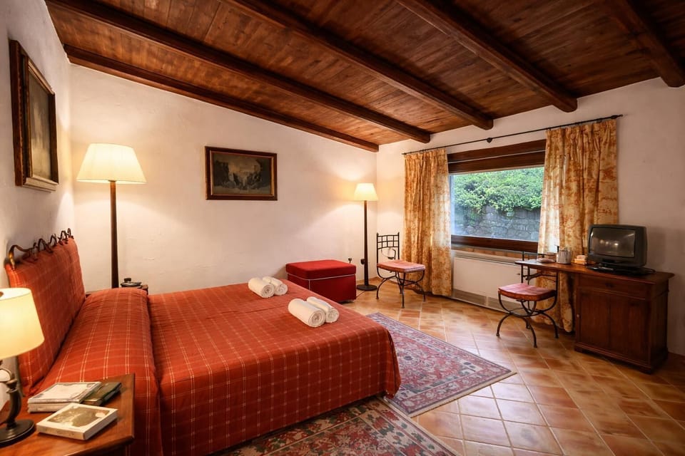 Standard Double Room, Patio, Garden View | Minibar, in-room safe, desk, laptop workspace