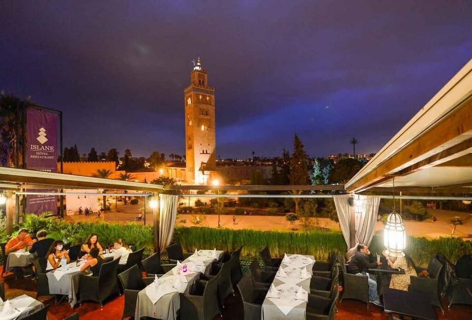 Outdoor banquet area