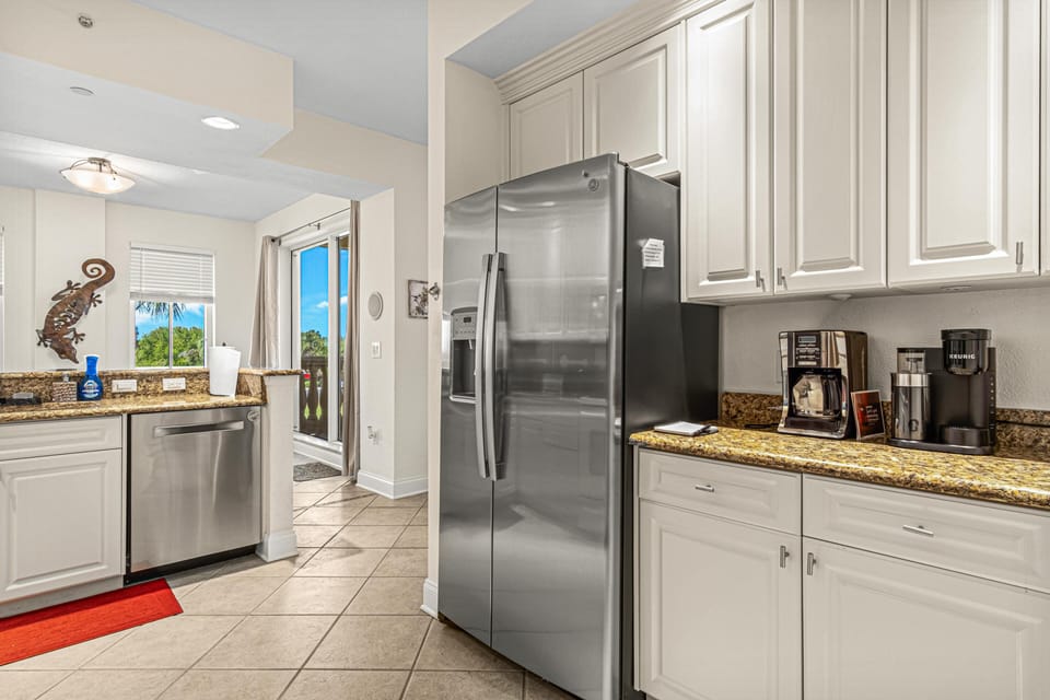 Bright, spacious kitchen with modern stainless steel appliances