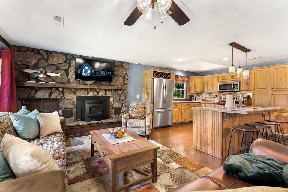 Cook and host together in the open kitchen