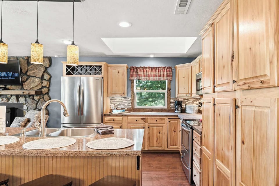 Pull up a stool at the kitchen island