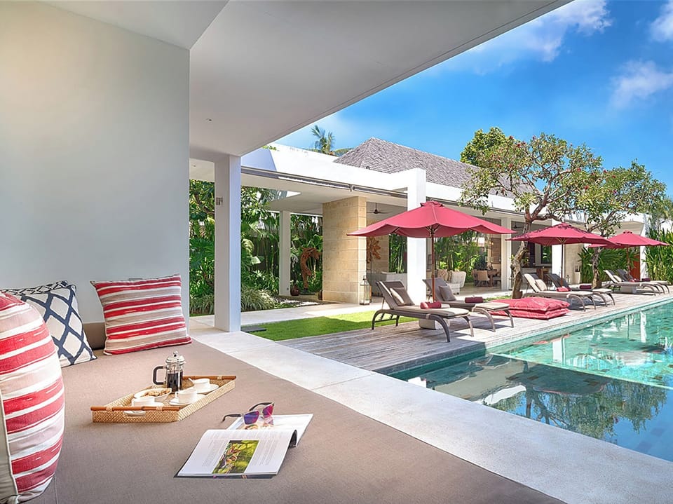 Deluxe Villa, Balcony, Pool View | Pool | Outdoor pool, pool umbrellas, sun loungers