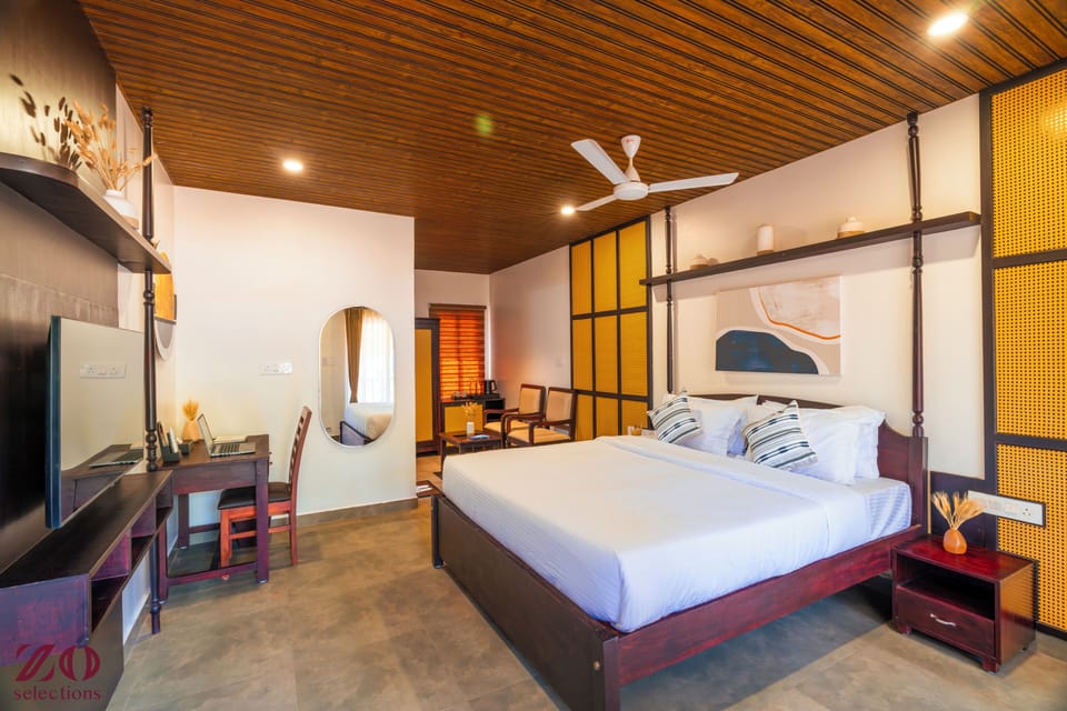 Deluxe Cottage, Balcony, Garden View | Desk, laptop workspace, free WiFi