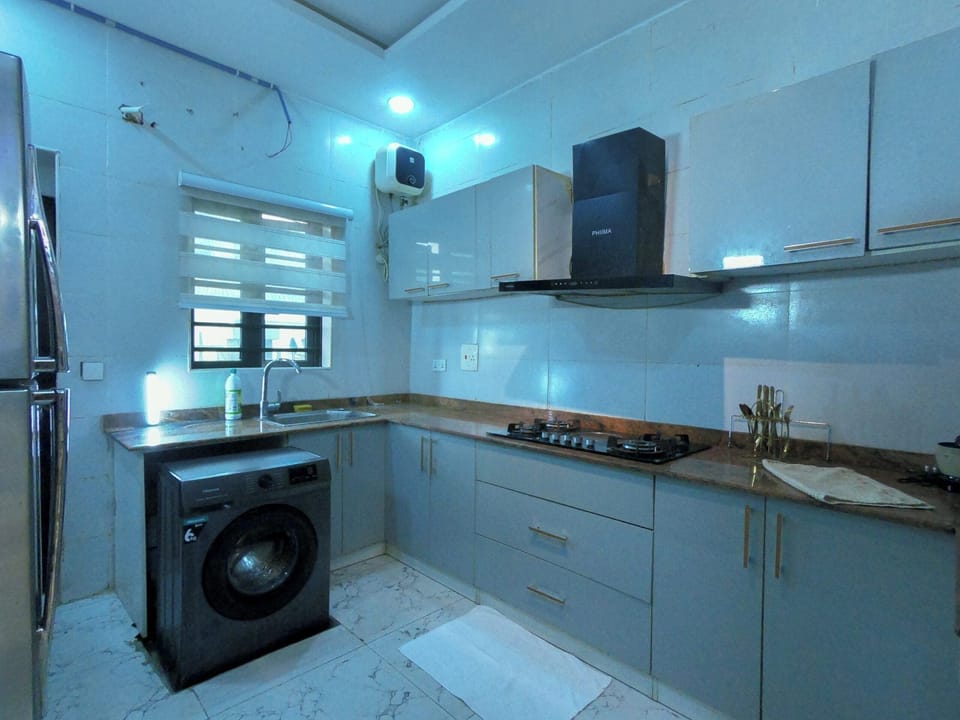 Deluxe Apartment, Balcony, City View | Private kitchen | Fridge, microwave, oven, stovetop