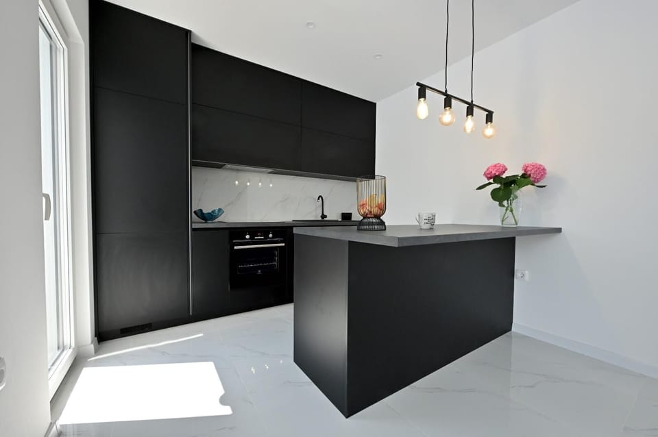 Villa | Private kitchen | Fridge, microwave, oven, stovetop