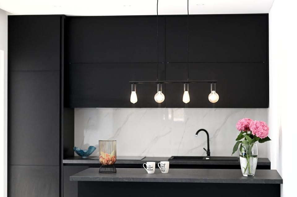 Villa | Private kitchen | Fridge, microwave, oven, stovetop