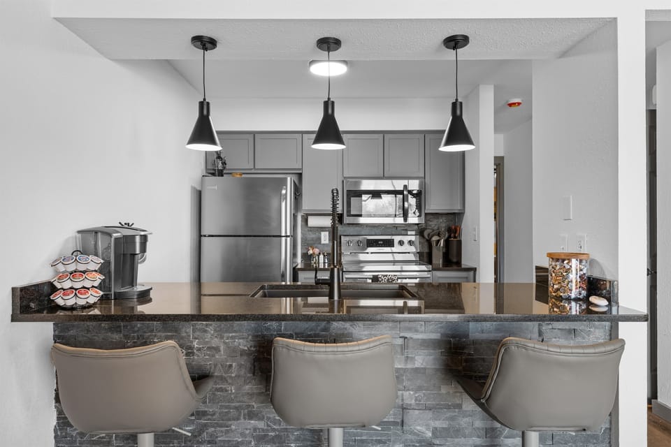 Additional seating at the kitchen island