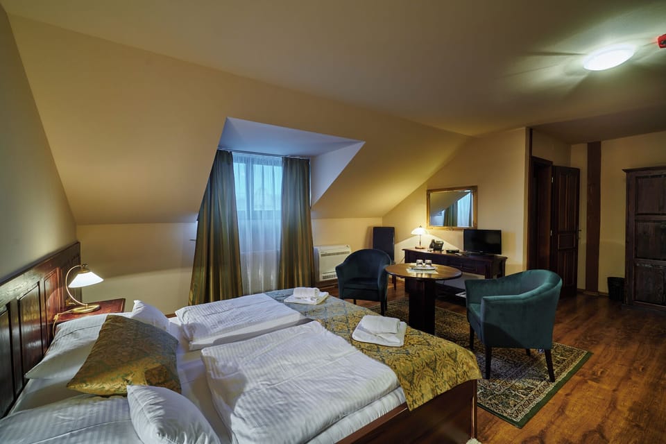 Comfort Double Room, Patio, Garden View | Desk, laptop workspace, blackout drapes, iron/ironing board