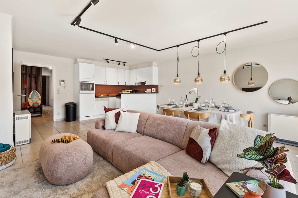 Bright and inviting open-plan living room, perfect for relaxing together