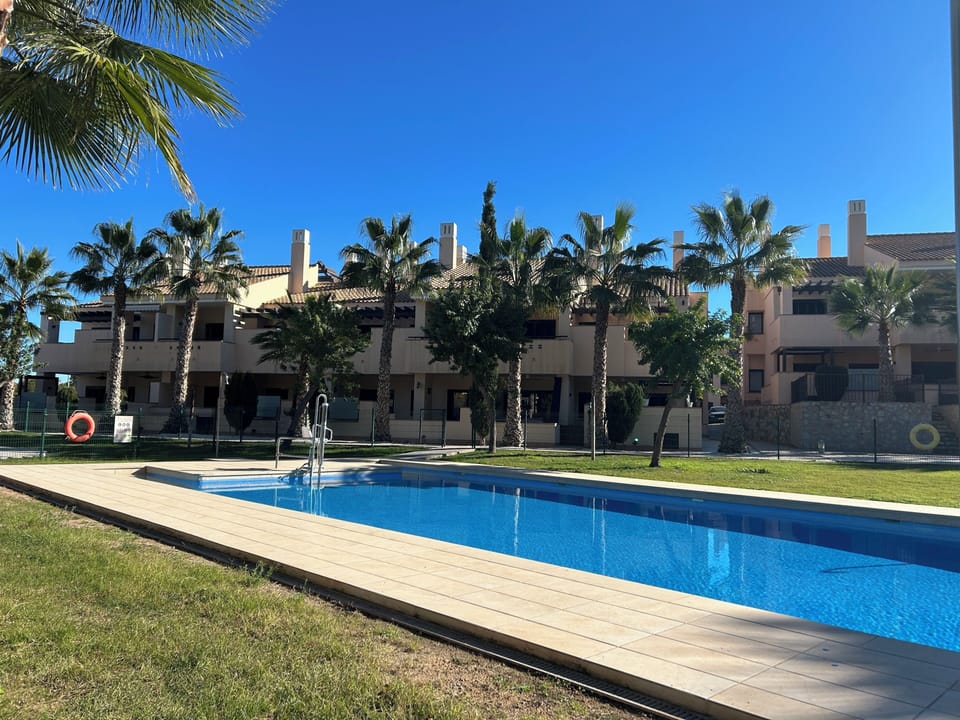 One of the four communal pools with separate children's pool
