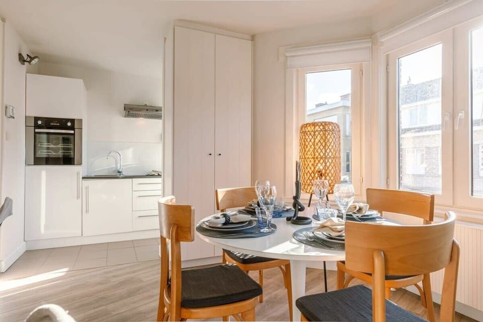 Warm dining area set for long meals and easy conversation.
