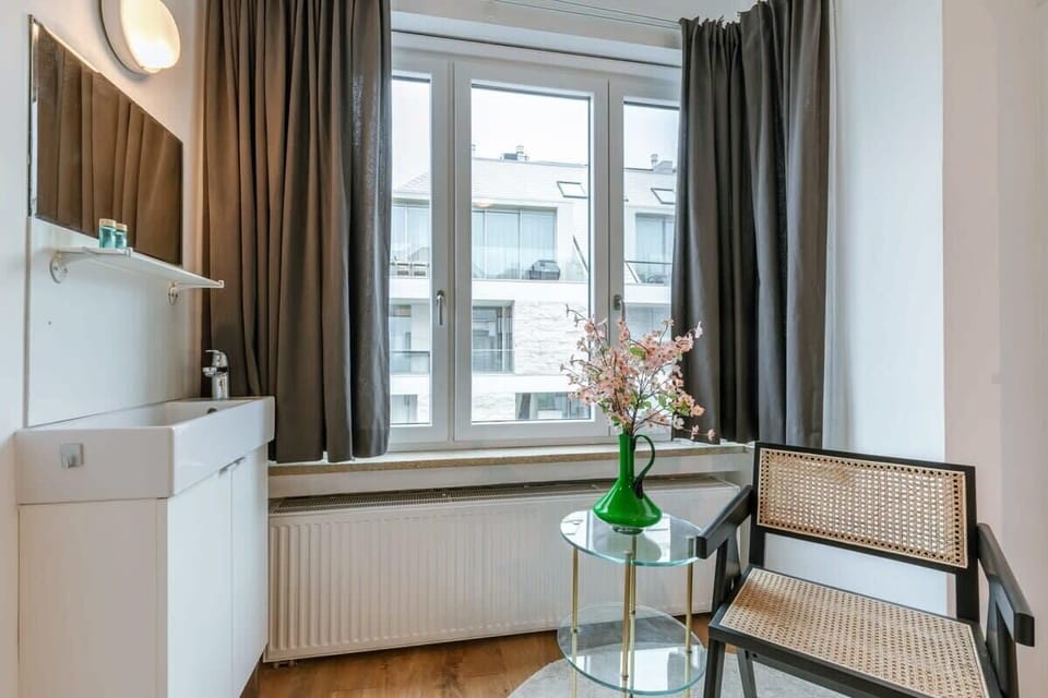 Sink in the bedroom by the window